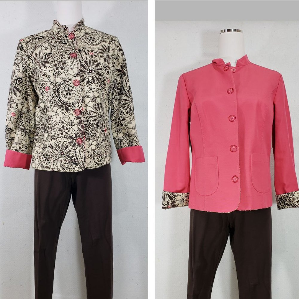 Reversible Amber Sun Handstitched Jacket, Small